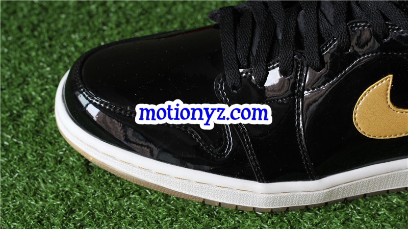 Authentic Air Jordan 1 Black Metallic Gold